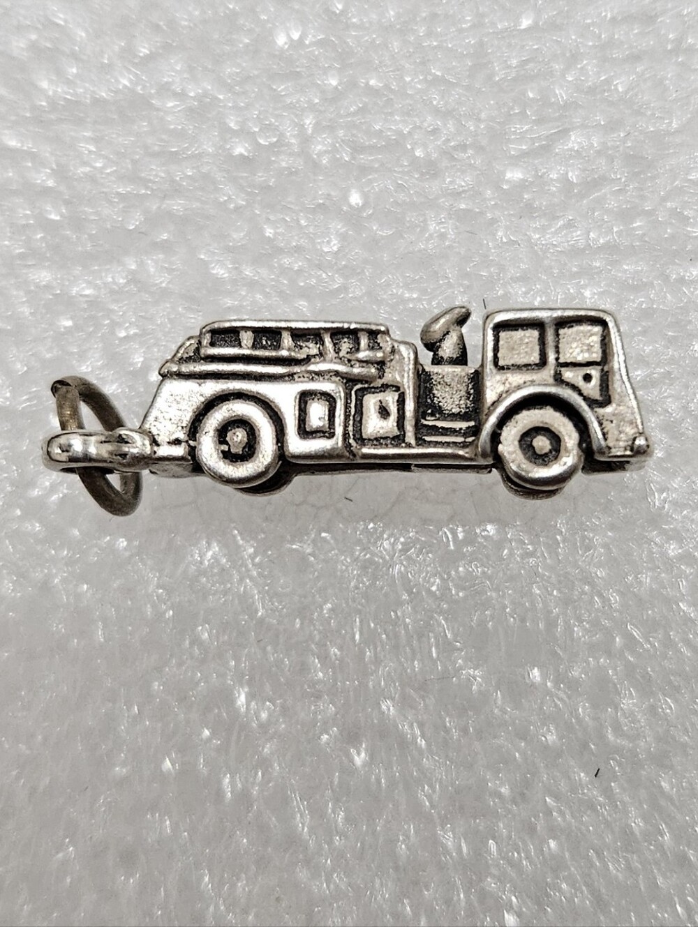 Sterling silver FIRE TRUCK Taxco pendant charm NEW Vintage handcrafted artisan
